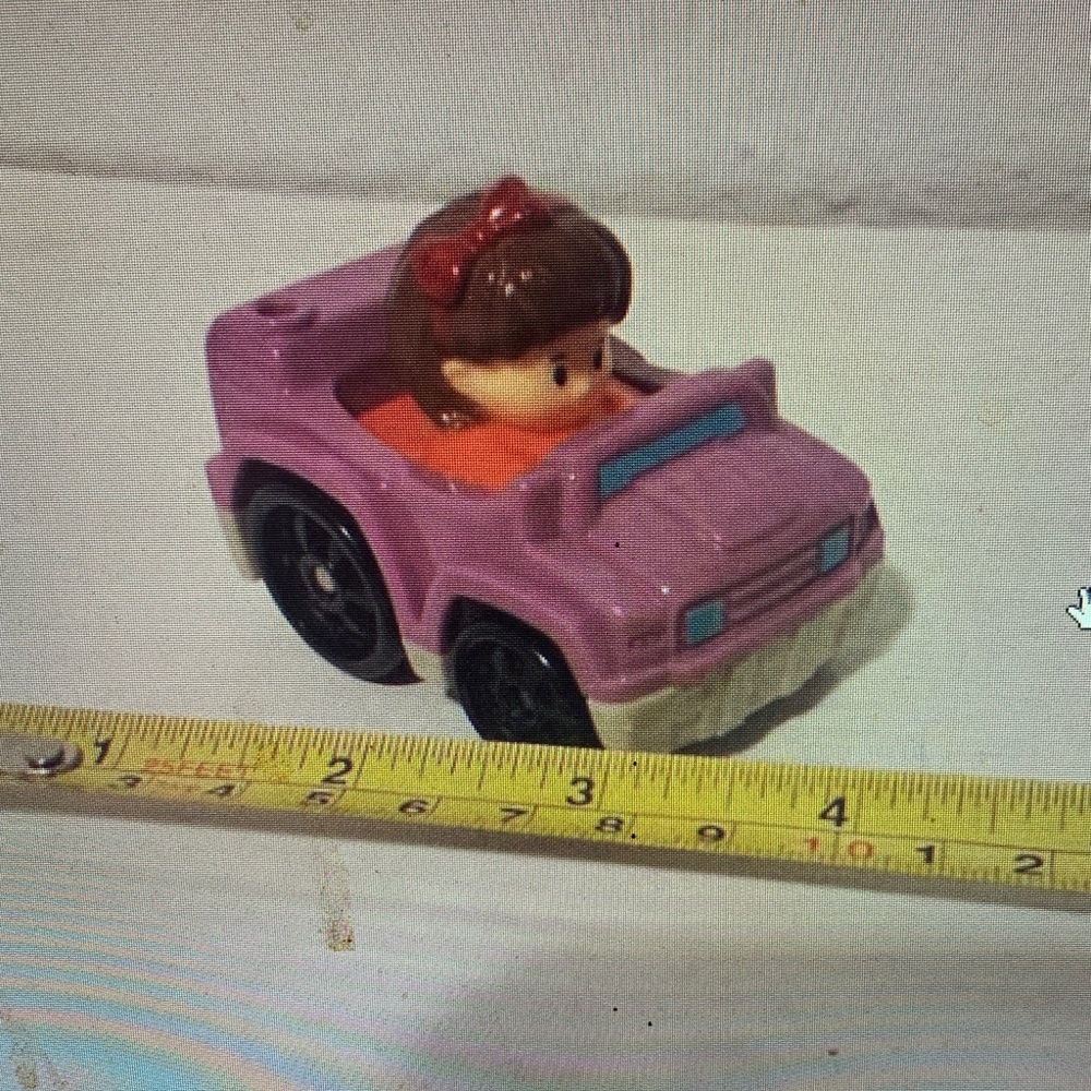 Free People Purple Toy Car with Girl Figure